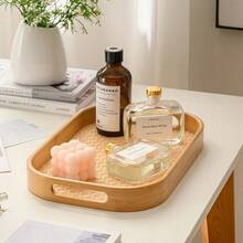 Rectangular Bamboo Tray With Handles | Serving Breakfast, Tea | Room Decor | Durable And Elegant - Cây tre - Xem 10
