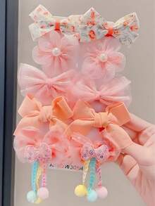 10pcs Butterfly & Flower Hair Clips For Women (No Packaging Card) - Multicolor - View 4