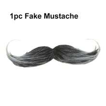 1件/2件装假胡子，粘贴式假胡子，自粘式逼真胡子套装，适用于生日派对、新奇墨西哥风情表演服装装饰、化装舞会拍照道具 - 多色 - 查看 5
