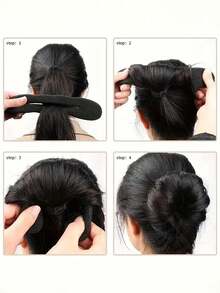 Bộ dụng cụ tạo búi tóc hình bánh donut cải tiến (1/3 món), bao gồm kẹp tóc bằng mút xốp, dụng cụ tết tóc đa năng, bộ tạo kiểu tóc trọn gói tiện dụng cho sinh hoạt hàng ngày, đi học, đám cưới, tiệc tùng, du lịch. - Nhiều màu - Xem 3