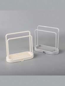 1pc Multifunctional Kitchen Dishcloth Holder No-Drill Drying Rack Sink Side Kitchen Storage Home Universal - Multicolor - View 8