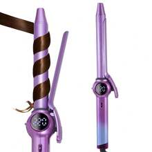 HATTEKER 1pc European Plug Curling Iron, Home Hair Curler, Bangs Curling Styling Tool - Purple - View 9