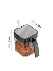 带勺子的玻璃调料罐、调味罐、调料瓶套装、带密封盖的储物盒 - 彩色 - 查看 12