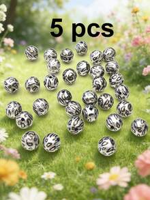 5/10/20/30/50pcs Multi-Color Fashionable Cute Leopard Print Heart Beads, Focal Beads Suitable For DIY Necklace, Bracelet, Earring, Keychain, Phone Strap, Decorative Pen, Couples Gift - Multicolor - View 23