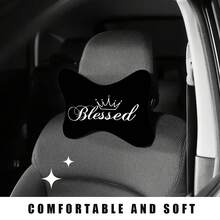 1 chiếc gối tựa đầu hình trái tim in hình lời chúc phúc cho ô tô, gối kê cổ ghế ô tô có ruột nhồi, đệm cổ mềm mại dùng được cả bốn mùa, có thể tháo rời và giặt được, phù hợp với mọi loại xe (Sedan, xe tải, xe van, SUV) - Lời chúc hình trái tim - Xem 7