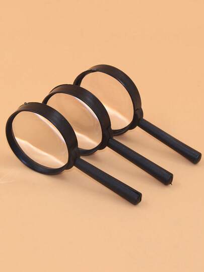 1个/2个/5个装 60毫米彩色卡通手持科学探索放大镜，5倍放大倍率手持高清放大镜，适合老年人阅读