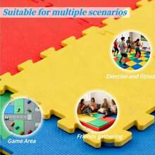12pcs/Set EVA Interlocking Foam Exercise Mats, Extra Thick Non-Slip Soundproof Protective Pad For Home Gym, Game Room, Balcony, Plant Area, Pet, Picnic, Craft Room, High Density Floor Protector, Ideal Gift For Halloween, Christmas, Fitness Enthusiasts, Puzzle Carpet - A - View 4