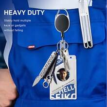 Vicloon ID Card Holder, Can Hold Business Cards, Student ID, Transit Cards, Comes With Retractable Yoyo Lanyard For Secure Carrying, Offers Two Carrying Options - 1 Set - View 7