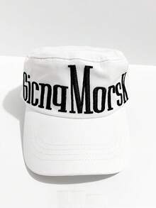 1 pieza Gorra de béisbol casual de calle de poliéster con bordado de color contrastante, sombrero de hip hop, para verano, playa, vacaciones - A - Ver 4