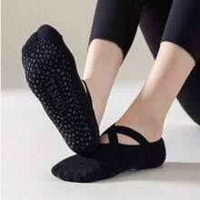 1/3/5 đôi tất Pilates nữ, tất yoga Pilates chống trượt có đế bám, tất cổ cao phù hợp cho barre, bệnh viện, dép chống trượt, tất đi thuyền. - Nhiều màu - Xem 4