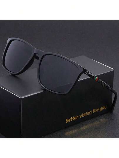 1 Cặp kính thời trang nam, gọng vuông nhẹ, thoải mái, kiểu dáng thường ngày, lựa chọn quà tặng lý tưởng.