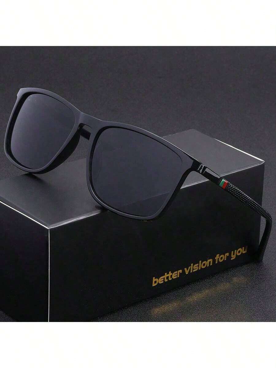 1 Cặp kính thời trang nam, gọng vuông nhẹ, thoải mái, kiểu dáng thường ngày, lựa chọn quà tặng lý tưởng. - Nhiều màu - Xem 1