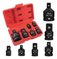 Adaptadores de enchufes para llaves de impacto 6 piezas | Pascua - rojo - Ver 5