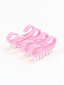 Bộ 10-100 cọ nhỏ phủi bụi móng tay có cán, cọ làm sạch móng tay kèm bột, cọ làm sạch móng chân, màu ngẫu nhiên, bộ dụng cụ làm móng nghệ thuật, làm móng tay, làm móng chân. - Hồng - Xem 5