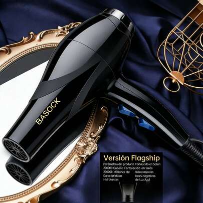 Difusor profesional individual diseñado específicamente para peluquerías. Secador de pelo profesional para salón y estilismo, secador de cabello húmedo. Secador iónico de 2000 W apto para uso en salones y personal, con diseño plegable ideal para cabello rizado. Fabricado con material ABS resistente al calor. Cuenta con 3 ajustes de temperatura (aire frío y caliente) y 2 configuraciones de velocidad. Este accesorio portátil es perfecto para viajes; dispone de función extensible y una campana/capucha para el secado. Ideal para dormitorios universitarios, seca el cabello rizado de forma rápida y silenciosa, eliminando el encrespamiento no deseado. Diseñado especialmente para viajar. ¡Disponible en dos colores!
