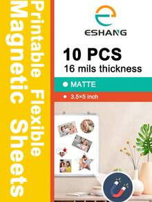 Printable Magnetic Sheets For Inkjet Printers, Matte White 16mil Thickness, Flexible Magnet Photo Paper For Refrigerator DIY Crafts - MATTE - View 8