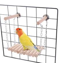 Bird Parrot Ladder Perch Hanging Cage Perch Chewing Parakeet Climbing Toy Wood Ladder For Medium Small Bird - 1pc Training Hoop - View 11
