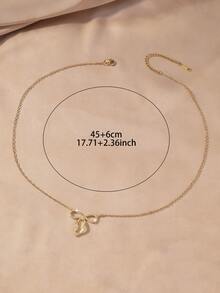1件女士镀金蝴蝶吊坠项链 - 精致O形链项链，蝴蝶吊坠，镶嵌立方氧化锆新月形设计，简约优雅日常饰品，适合办公室、派对、情人节、生日、周年纪念日等场合，送给妈妈、女友、妻子的礼物 - 彩色 - 查看 5