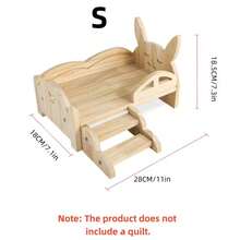 Giường ngủ cho thú cưng dùng được cả bốn mùa - Có cầu thang tháo rời và đệm êm ái, phù hợp cho chuột lang, thỏ, chinchilla, chuột hamster và chồn. - Xem 2