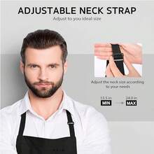 1 chiếc tạp dề điều chỉnh được, có 2 túi, dùng cho nhà bếp/đầu bếp/nấu ăn/vẽ tranh. - Nhiều màu - Xem 7