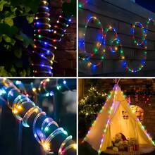 Warm White Solar LED Light Tube, Flexible Transparent PVC Solar String Lights, IPX4 Waterproof 8 Lighting Modes Auto Light Sensor, Suitable For Outdoor Garden Wedding Party Decor - Colored Light - View 7