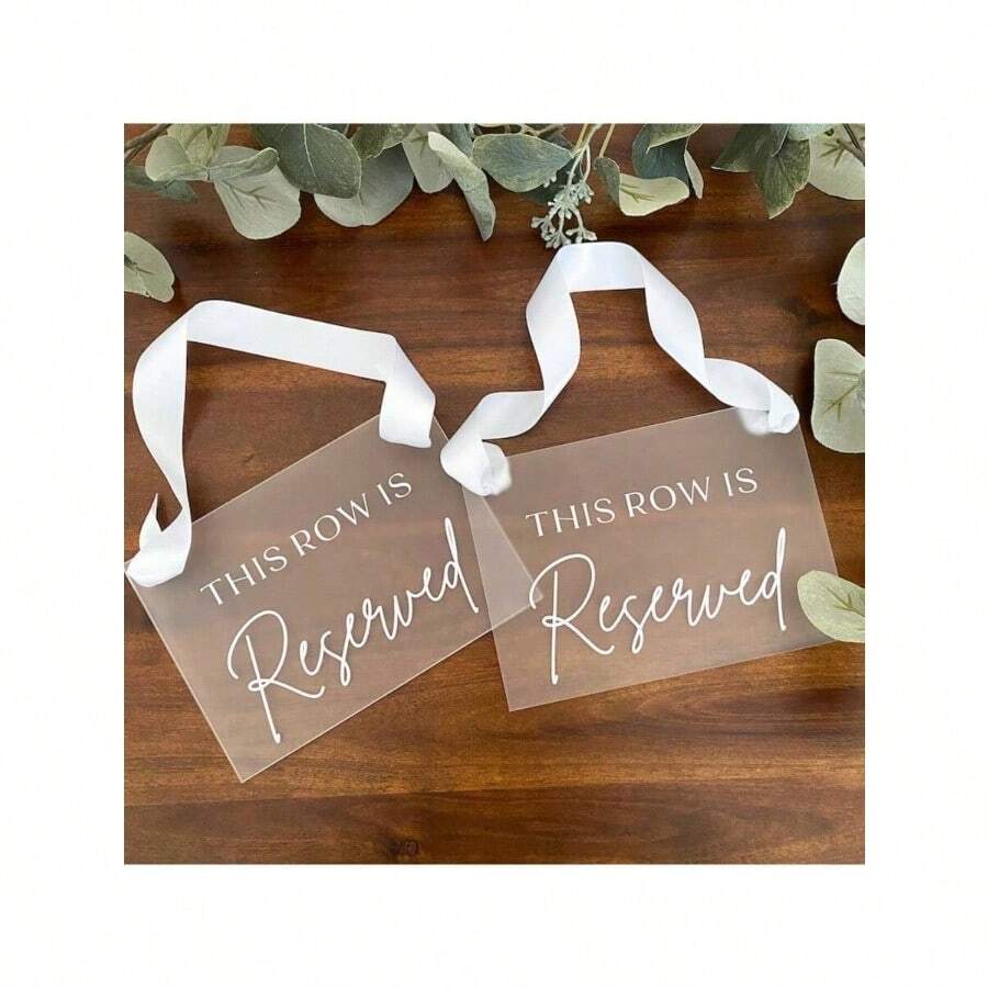 ZS1pc This Row Is Reserved Sign For Wedding Ceremony This Seat Is Reserved Sign Reserved Row Acrylic Sign For Chair Acrylic Reserved Seat SignZS - Nhiều màu - Xem 1