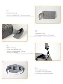 1pc Baby Stroller Hanging Bag, Large Capacity Storage Bag For Baby Stroller, Baby Carriage Accessories - Multicolor - View 8