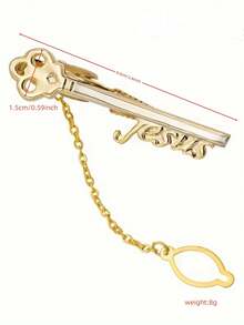 1pc Fashionable Key-Shaped Tie Clip For Men - Durable Copper Material, Suitable For Business & Casual Wear, Ideal Gift, Daily Wear, Guitar, Ship, Plane, Golf Ball, Music Note - Tie Clip - View 5