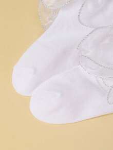 1 Pair Princess Style Frill Trim Socks For Baby Girls/Toddlers/Kids - Multicolor - View 4