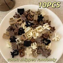 10/20pcs Assorted Small Hair Clips, Mixed Colors, Casual Outdoor Beach Hawaiian Style Hair Accessories For Women - Mixed-color Mini Hair Clip - View 4