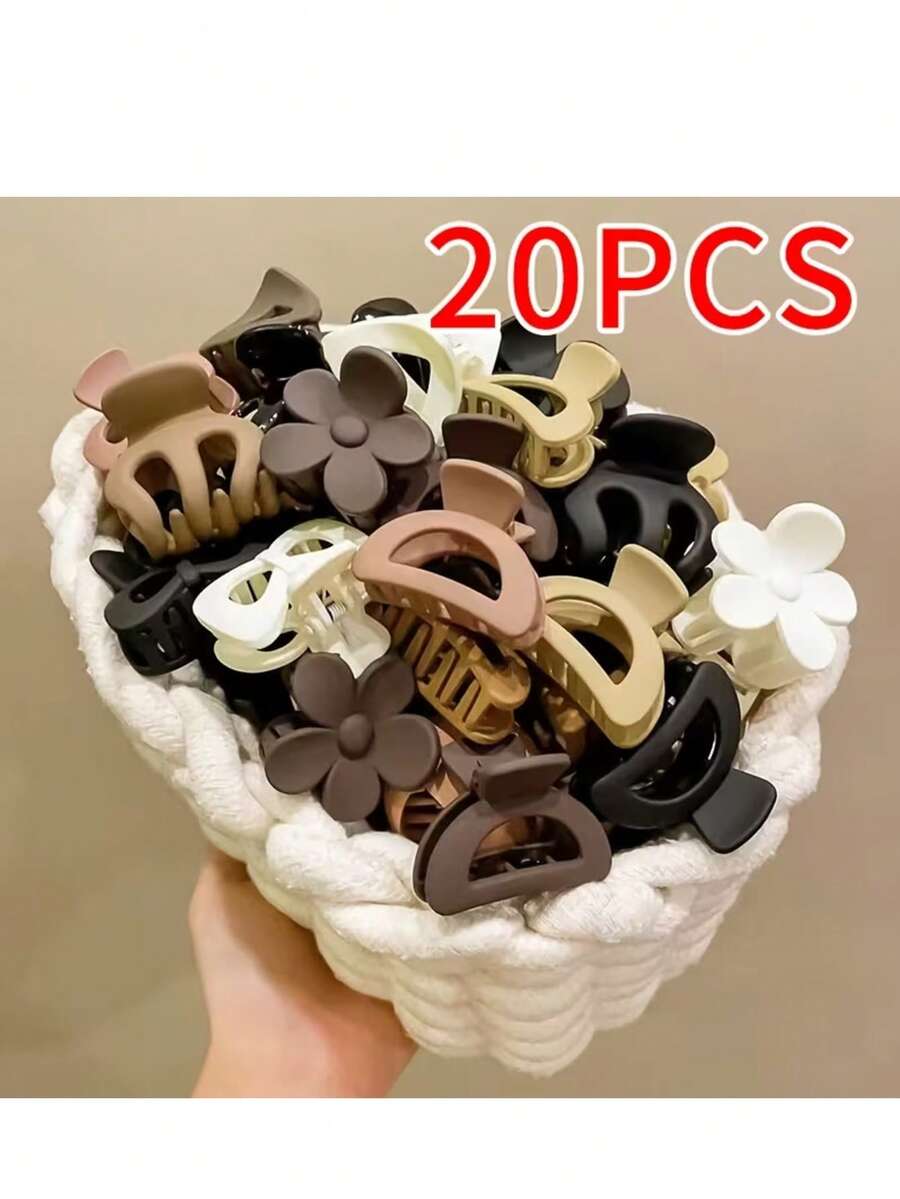 10/20pcs Assorted Small Hair Clips, Mixed Colors, Casual Outdoor Beach Hawaiian Style Hair Accessories For Women - Mixed-color Mini Hair Clip - View 1