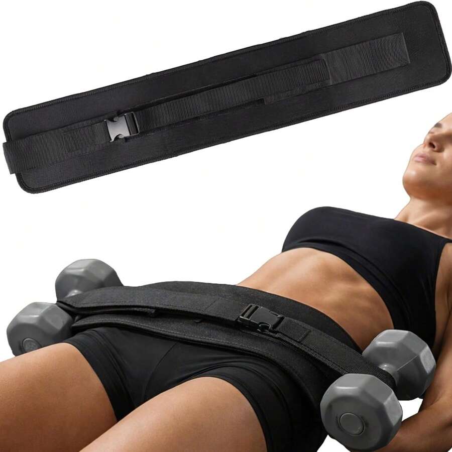 Đai tập đẩy hông Balance, đai tập đẩy hông chịu lực cao kèm tạ, đai tập cầu mông, đai tập đẩy hông có đệm chống trượt dùng cho phòng tập hoặc tập tại nhà, đai tập đẩy hông kèm tạ tay và tạ ấm.