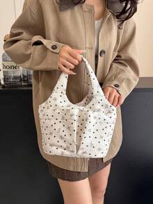 Women's Bucket Tote Bag, Fabric Bag, Beach Travel Vacation Bag, Butterfly Print Small Fabric Bag, Casual Versatile Street Handbag - Multicolor - View 3