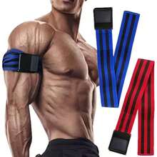 1 Pair Adjustable Thigh And Arm Elastic Blood Flow Restriction Bands, Comfortable Compression Straps For Blood Flow Restriction Training, Suitable For Arms And Thighs - Multicolor - View 4