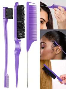 Bộ 12 cọ tạo kiểu tóc unisex (bao gồm cọ uốn tóc nâng cấp, cọ đệm nylon 9 hàng, cọ đánh rối, lược đuôi nhọn, cọ kiểm soát tóc xoăn, bình xịt nước, 4 kẹp cá sấu, kẹp tóc hoa, bộ cọ tạo kiểu tóc), thích hợp làm quà tặng chu đáo cho bạn bè nữ, phù hợp để chải tóc, làm mượt, tạo kiểu và búi tóc tại nhà. Là vật dụng cần thiết cho tiệm làm tóc, làm đẹp khi đi du lịch, sản phẩm chăm sóc tóc, bộ dụng cụ trang trí nhà cửa, phòng ngủ, phòng tắm, mùa hè, ngày lễ. - Nhiều màu - Xem 4