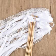 10 chiếc đũa phép bằng satin trắng có chuông, đũa phép tua rua ren, thích hợp làm quà tặng đám cưới, đạo cụ tiệc tùng, trang trí sinh nhật, trang trí Halloween, trang trí Giáng sinh. - Xem 9