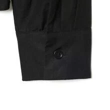 Áo kiểu nữ màu đen ôm eo, xếp ly, phối ren, thích hợp mặc đi làm hoặc đi làm vào mùa xuân/hè 2026. - màu đen - Xem 11