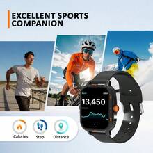 Neue modische Smartwatch, hochauflösende Anzeige, unisex, unterstützt kabellose Anrufbenachrichtigung, Multifunktionsuhr, mehrere Sportmodi, Musikwiedergabe Sportuhr, ideal als Geschenk für alle, strapazierfähiges Armband - Übersicht 5