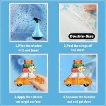 1 Set Of 4 Summer Theme Window Stickers, Includes Palm Tree, Car, Fruit Patterns, Removable Static Cling Glass Decals, Suitable For Bedroom, Living Room, Balcony And Display Window Decoration - Beach - View 8
