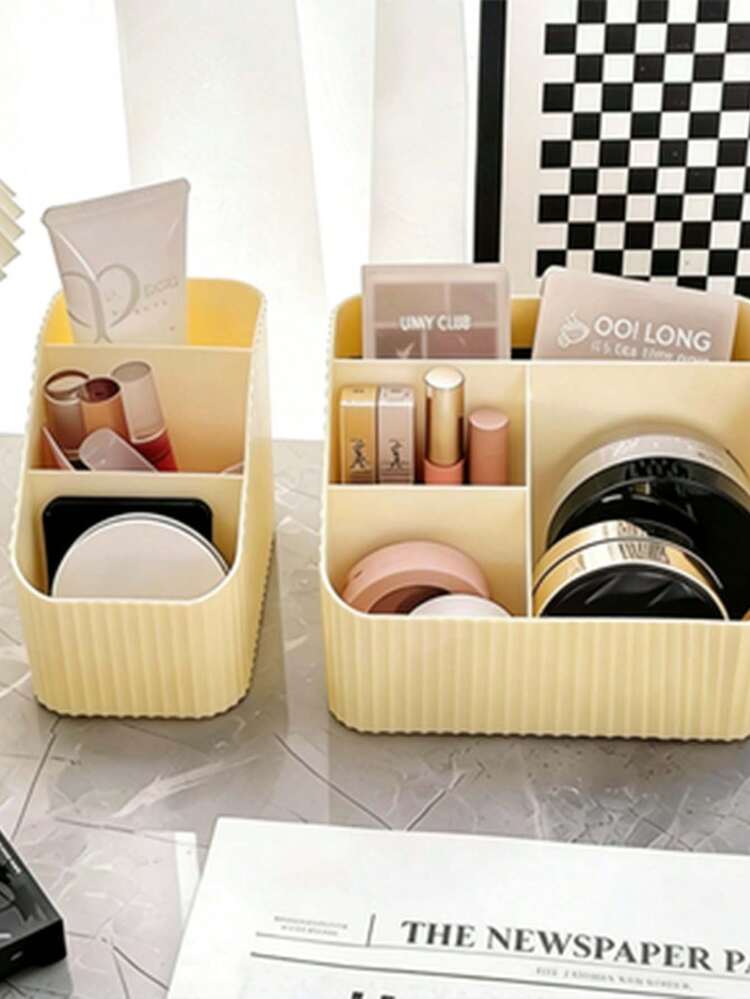 1/2pcs Headband & Hair Accessory Storage Box, Large Capacity Desk Organizer Box Without Lid, Suitable For Storing Hair Ties, Hair Clips, Makeup, Jewelry, Stationery, Office Supplies, Back To School Supplies, Mother's Day Gift - Multicolor - View 10