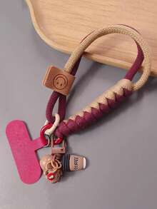 Capybara Phone Lanyard, Wrist Strap, Colorblock Braided Cord, Short Hanging Chain, Durable Outdoor Use - Multicolor - View 14