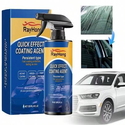 Paquete de 3 - Revestimiento de coche de alta protección y secado rápido - Líquido de revestimiento impermeable y que realza el brillo, elimina fácilmente los arañazos y proporciona una protección duradera. Fórmula de fácil pulverización que sustituye al encerado, restaura el brillo de la pintura y proporciona una protección integral y duradera para la carrocería de tu coche. Fórmula de pulverización práctica que sustituye a la cera para coches, restaura el brillo de la pintura y refresca la apariencia de tu coche.