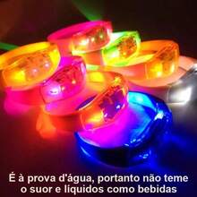 Voice-Activated LED Wristband That Flashes In Sync With Music, Featuring 3 Light Modes, Ideal For Parties, Graduations, Club Events, Birthdays, And Many Other Occasions. - 隨機顏色 - 查看 6