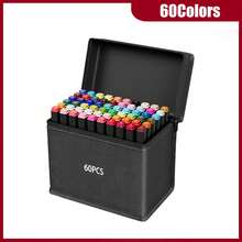 Bộ bút dạ hai đầu 12/24/36/48/60/80/100/120/168 màu, bút dạ hai đầu, vẽ minh họa màu, vẽ tranh, graffiti, truyện tranh, thiết kế dành cho người lớn, văn phòng, nghệ sĩ, quà tặng Giáng sinh, Năm mới, quà tặng tựu trường. - Bộ bút dạ nhiều mảnh - Xem 10