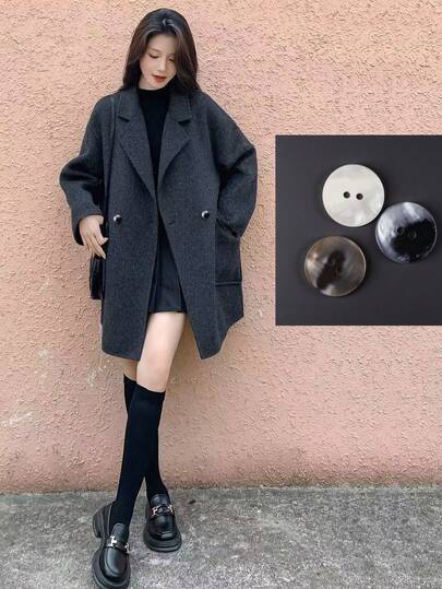 20 قطعة أزرار أزياء فاخرة ذات نمط قناديل البحر الملونة، ذات ثقبين - مثالية للمعاطف والسترات الصوفية والبدلات، ألوان متنوعة، مصنوعة من مادة الراتنج