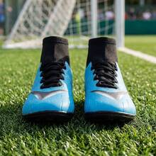 Original Lightweight, Soft, Comfortable Sock-Style Soccer Cleats With A Grippy, Non-Slip Sole. - Xanh/Xã hội - Xem 4