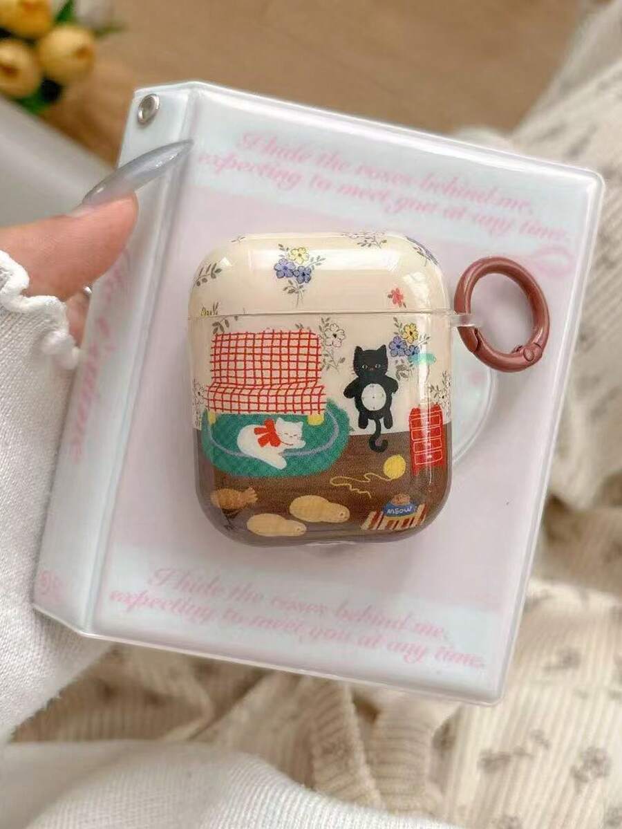 苹果蓝牙耳机4主动降噪保护壳，兼容 Pro 3/2第二代，防摔全方位保护耳机套 - 無色 - 查看 1