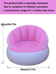 1pc Inflatable Shell Shaped Sofa, Inflatable Camping Chair, Inflatable Slouchy Sofa, Inflatable Chair, Foldable Portable Inflatable Chair, Suitable For Living Room, Bedroom, Reading Room, Bedroom, Balcony, Outdoor Camping, Easy To Store And Carry, Leisure And Entertainment, Dorm, Backrest Chair - Multicolor - View 9