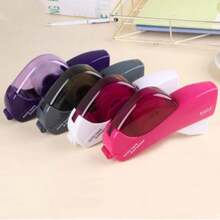 1 pièce Distributeur de ruban adhésif automatique multicolore, sans pile nécessaire, facile à utiliser, coupe d'un seul geste, coupe nette sans mains collantes et pratique. Design ergonomique enveloppant pour une utilisation sécurisée, convient à divers rubans, adapté pour la maison, le bureau, l'emballage cadeau, l'artisanat et plus encore. Idéal pour les cadeaux de Noël, fêtes, anniversaire, fête des mères, Saint-Valentin. - Multicolore - Voir 3