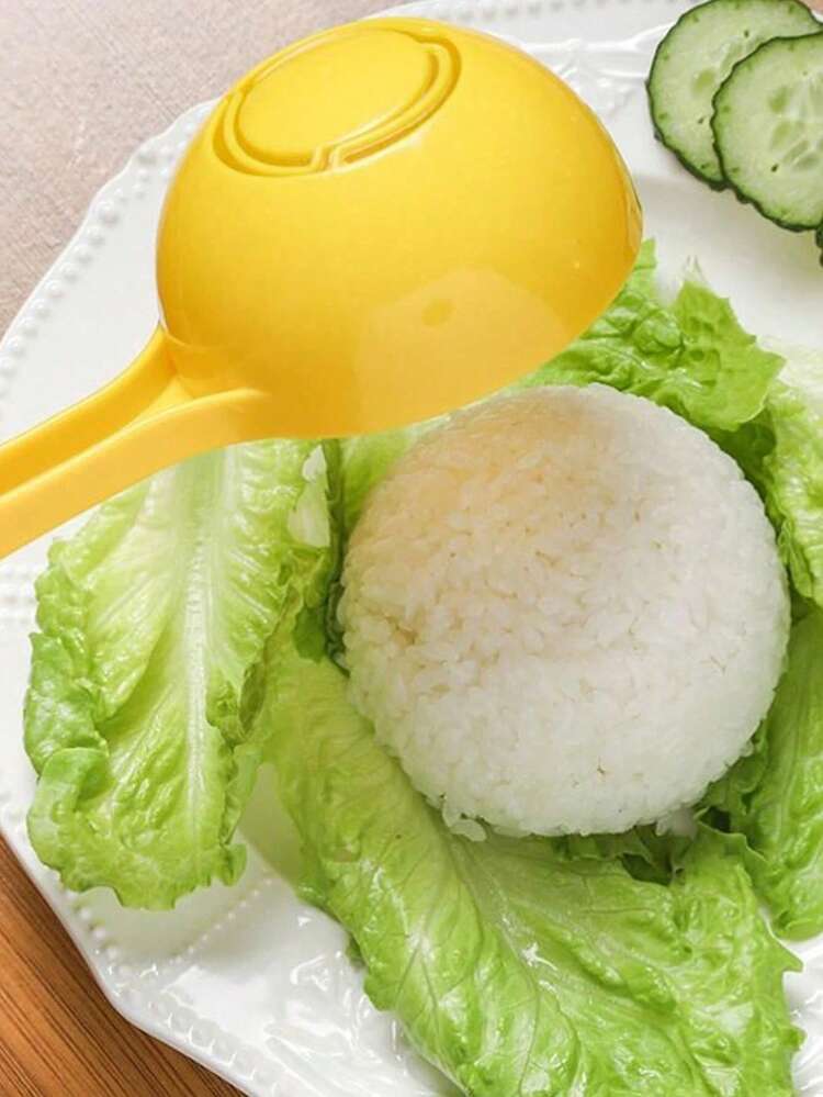 1pc Semi-Circle Rice Ball Mold, Rice Shaper And DIY Bento Box Tool, Plastic Rice Scoop, Back To School Supplies - View 3